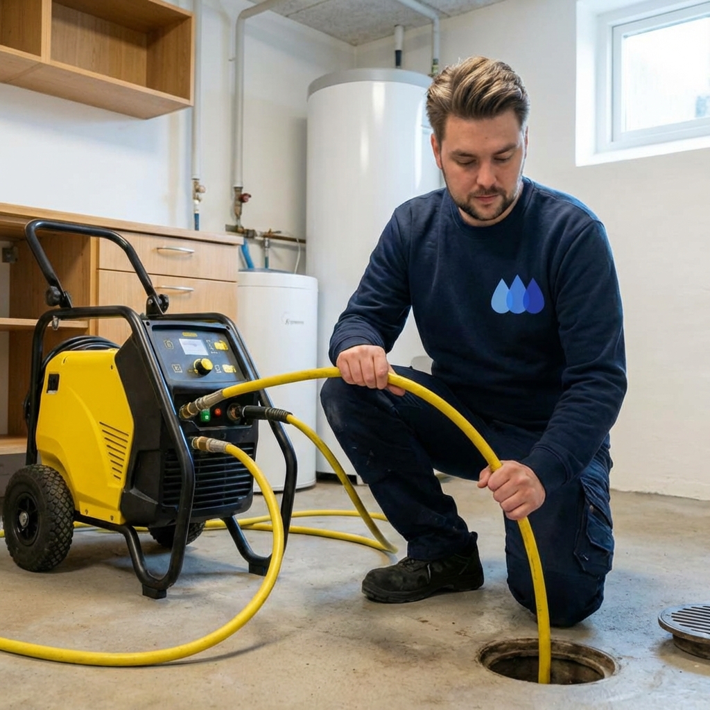 Professionel højtryksrensning af kloak i København